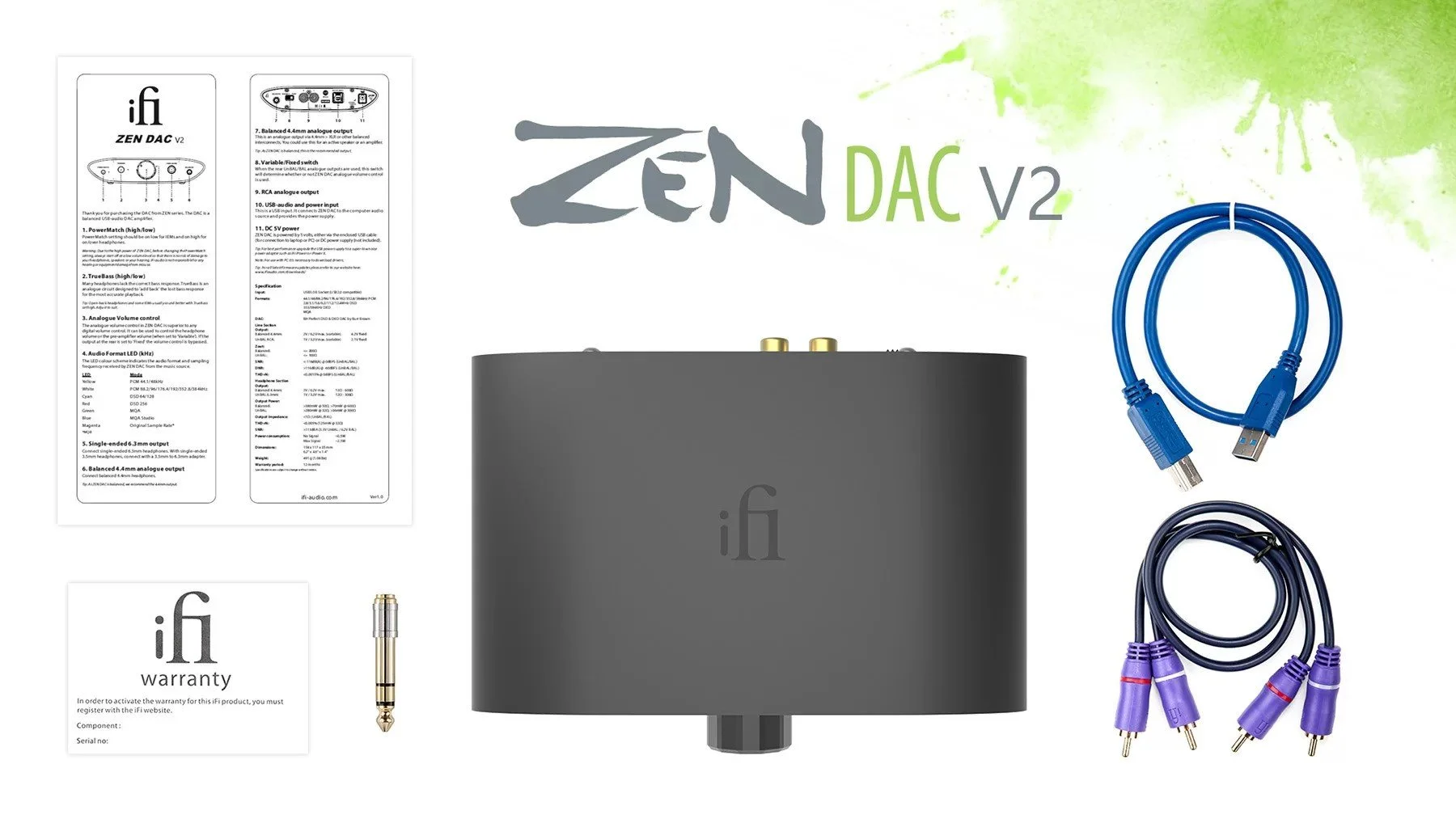iFi audio ZEN DAC V2 USBDAC+FURUTECHケーブル 【公式通販】 iFi audio ZEN DAC V2 USBDAC+FURUTECHケーブル 【公式通販】
